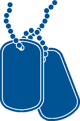 Icon Graphic of Military Dog Tags