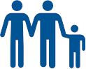 Blue Icon graphic for Family