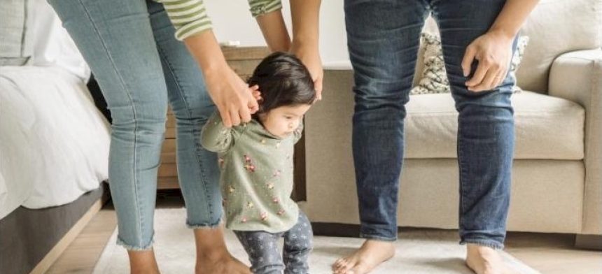 Baby's First Steps with Parents